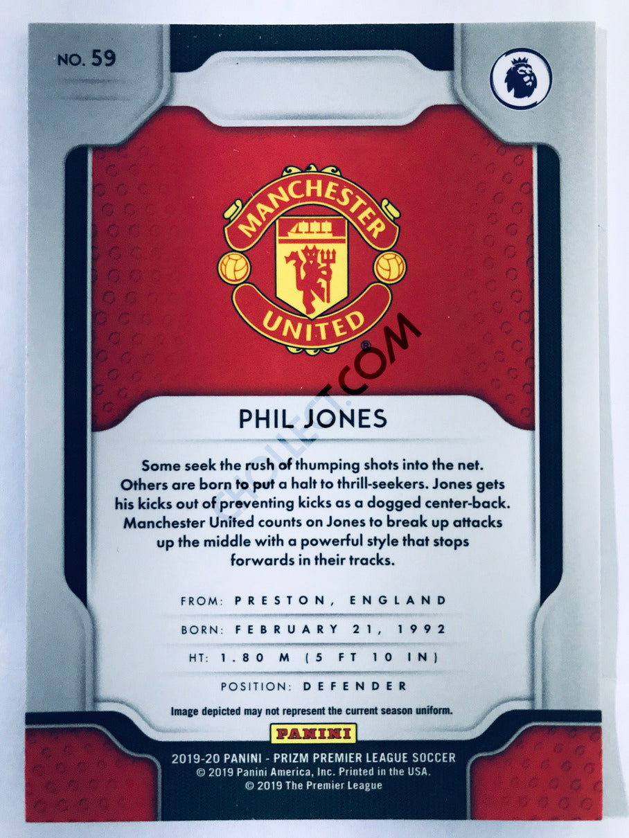 Phil Jones - Manchester United 2019-20 Panini Prizm Premier League #59