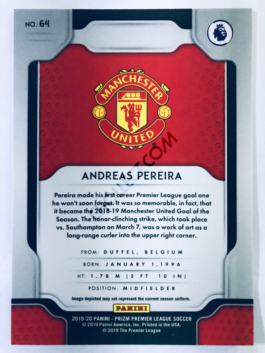 Andreas Pereira - Manchester United 2019-20 Panini Prizm Premier League #64