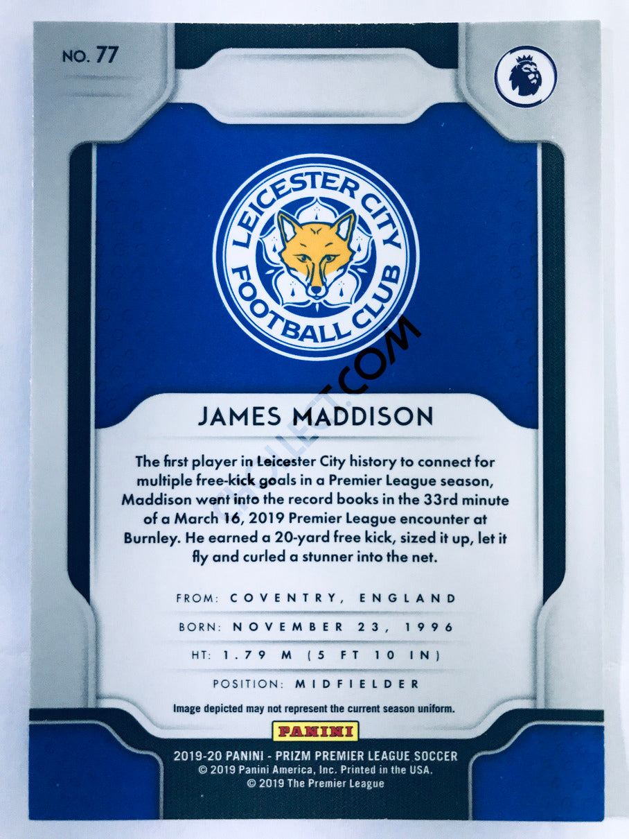 James Maddison - Leicester City 2019-20 Panini Prizm Premier League RC Rookie #77