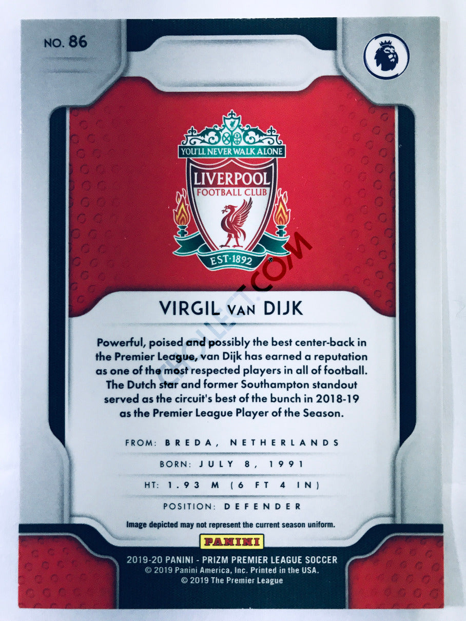 Virgil van Dijk - Liverpool FC 2019-20 Panini Prizm Premier League #86