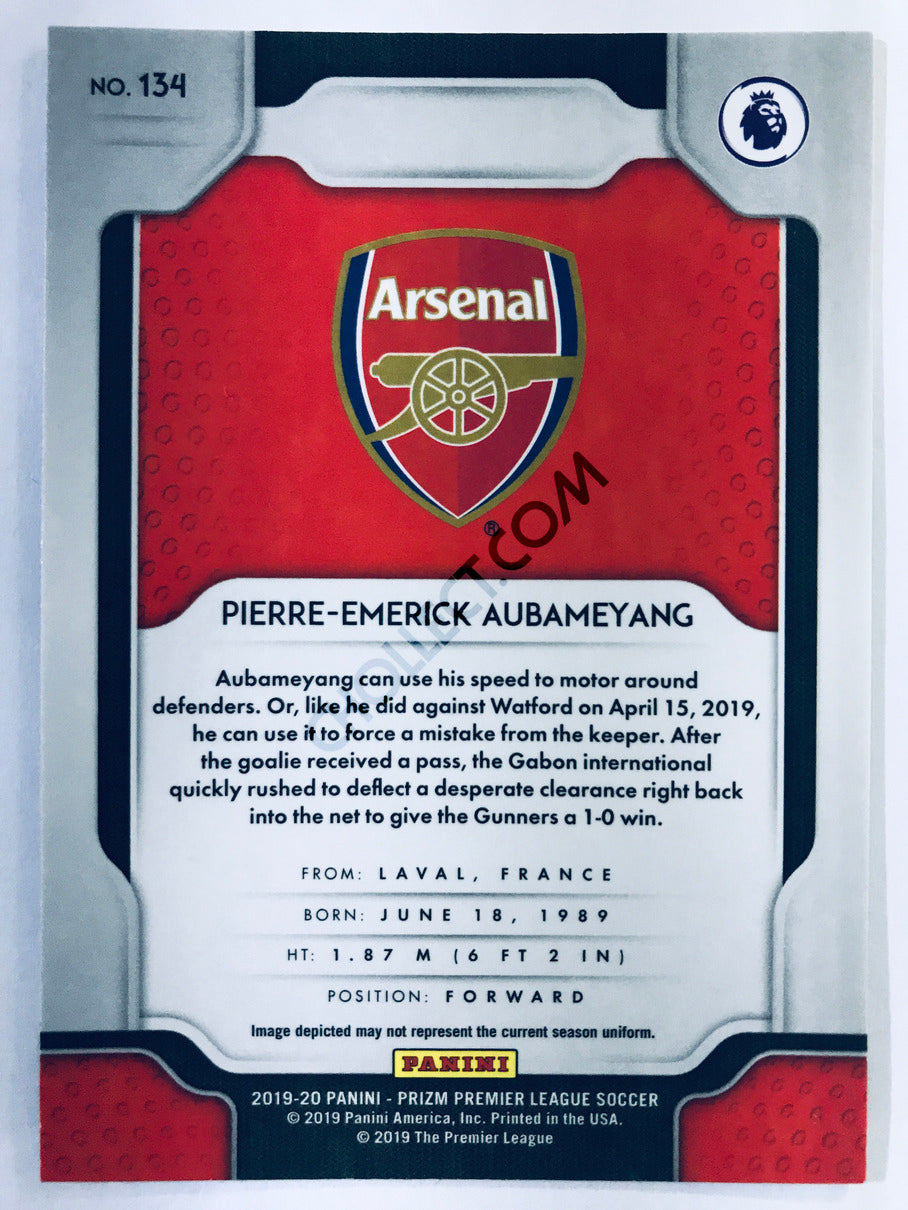 Pierre-Emerick Aubameyang - Arsenal 2019-20 Panini Prizm Premier League #134