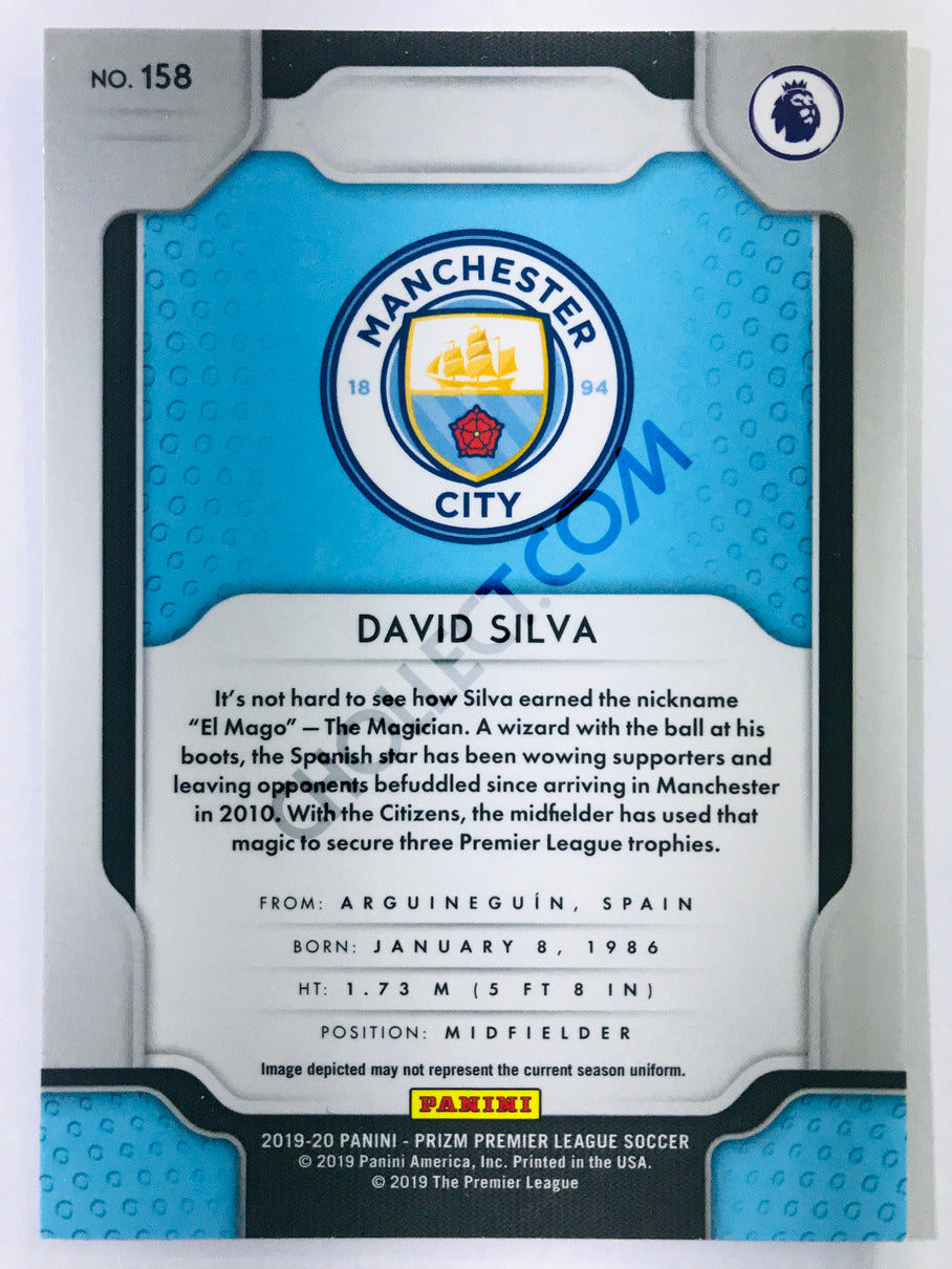 David Silva - Manchester City 2019-20 Panini Prizm Premier League #158