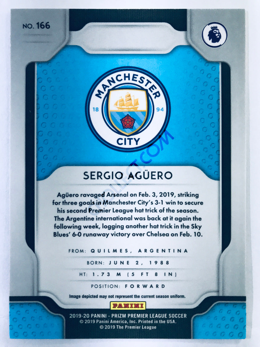 Sergio Aguero - Manchester City 2019-20 Panini Prizm Premier League #166