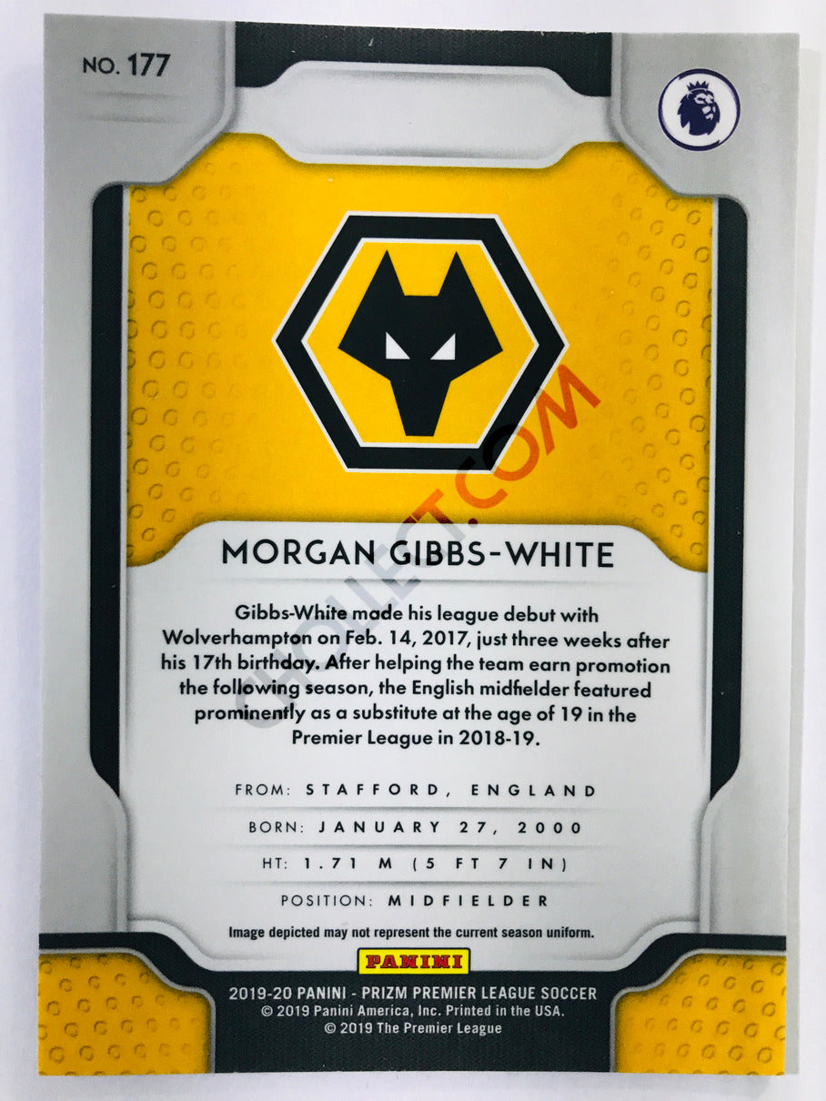 Morgan Gibbs-White - Wolverhampton Wanderers 2019-20 Panini Prizm Premier League RC Rookie #177