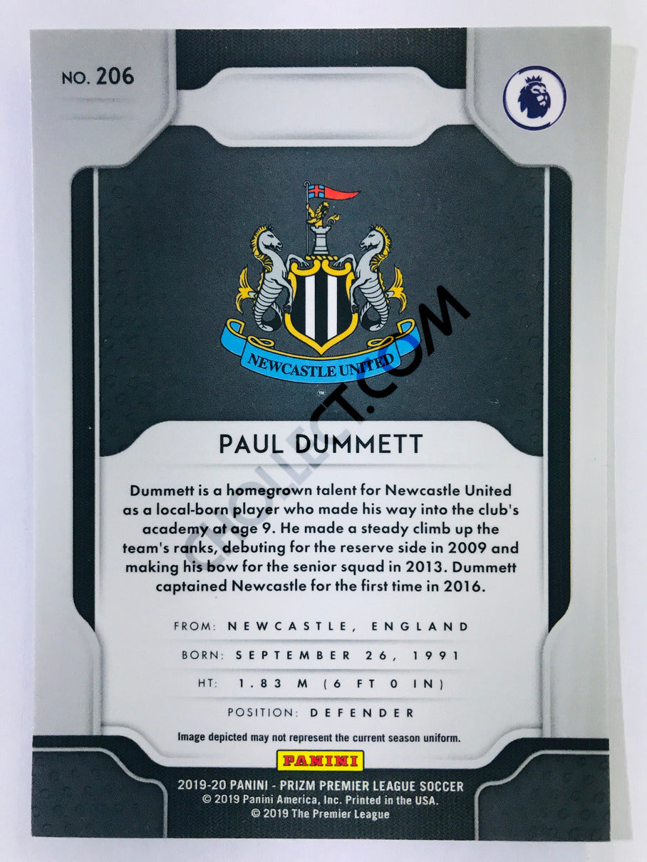 Paul Dummett - Newcastle United 2019-20 Panini Prizm Premier League #206