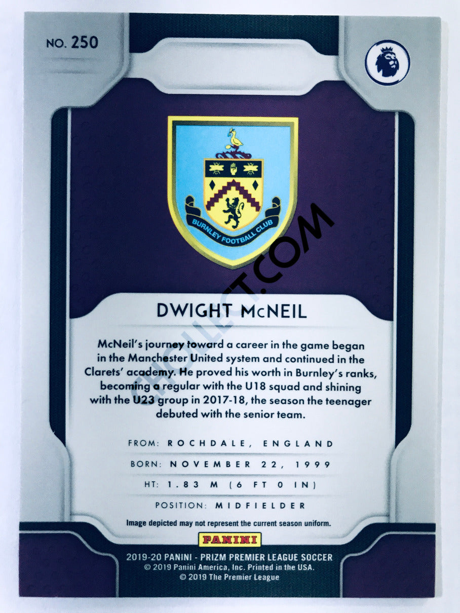 Dwight McNeil - Burnley 2019-20 Panini Prizm Premier League RC Rookie #250