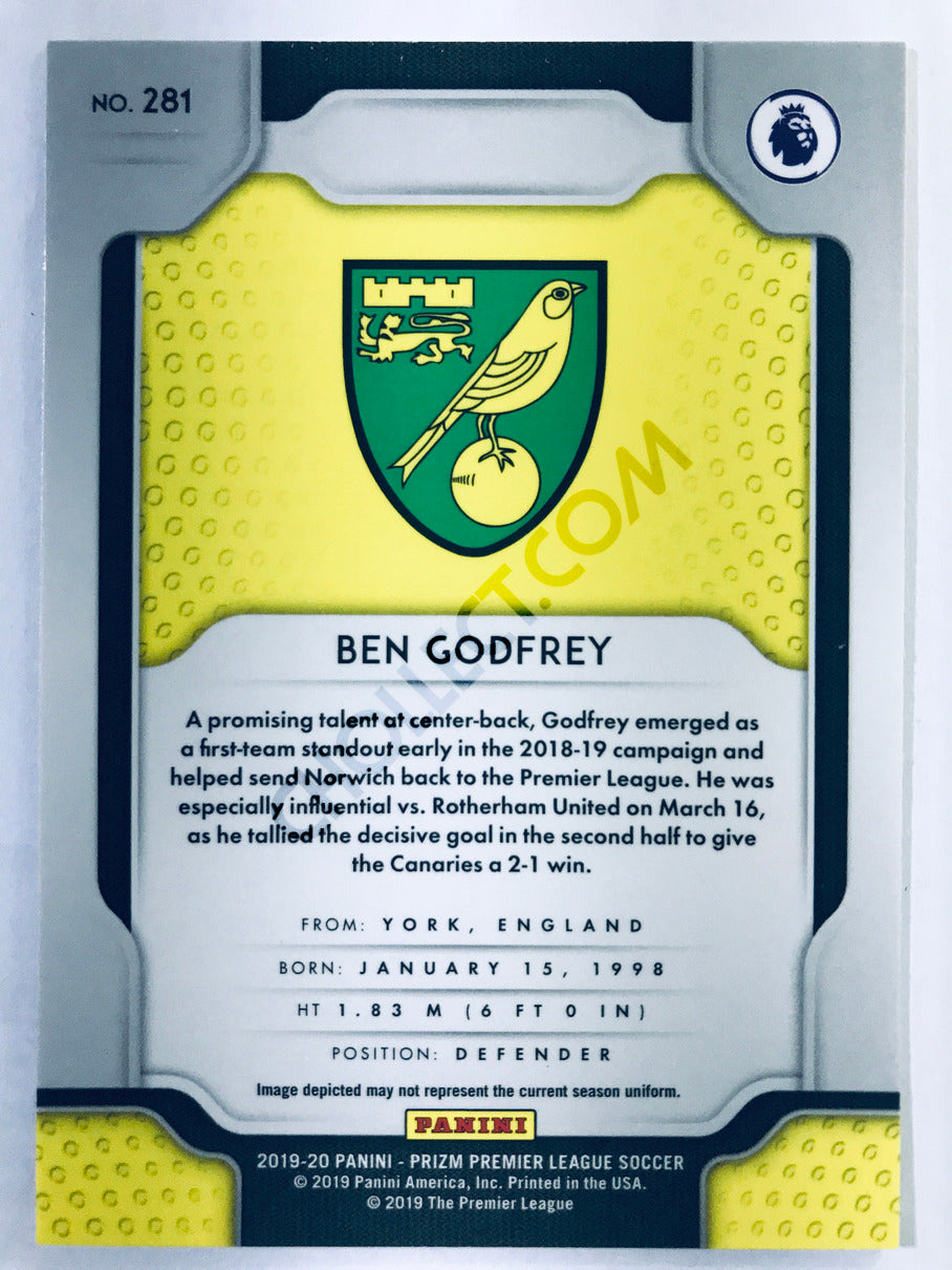 Ben Godfrey - Norwich City 2019-20 Panini Prizm Premier League RC Rookie #281