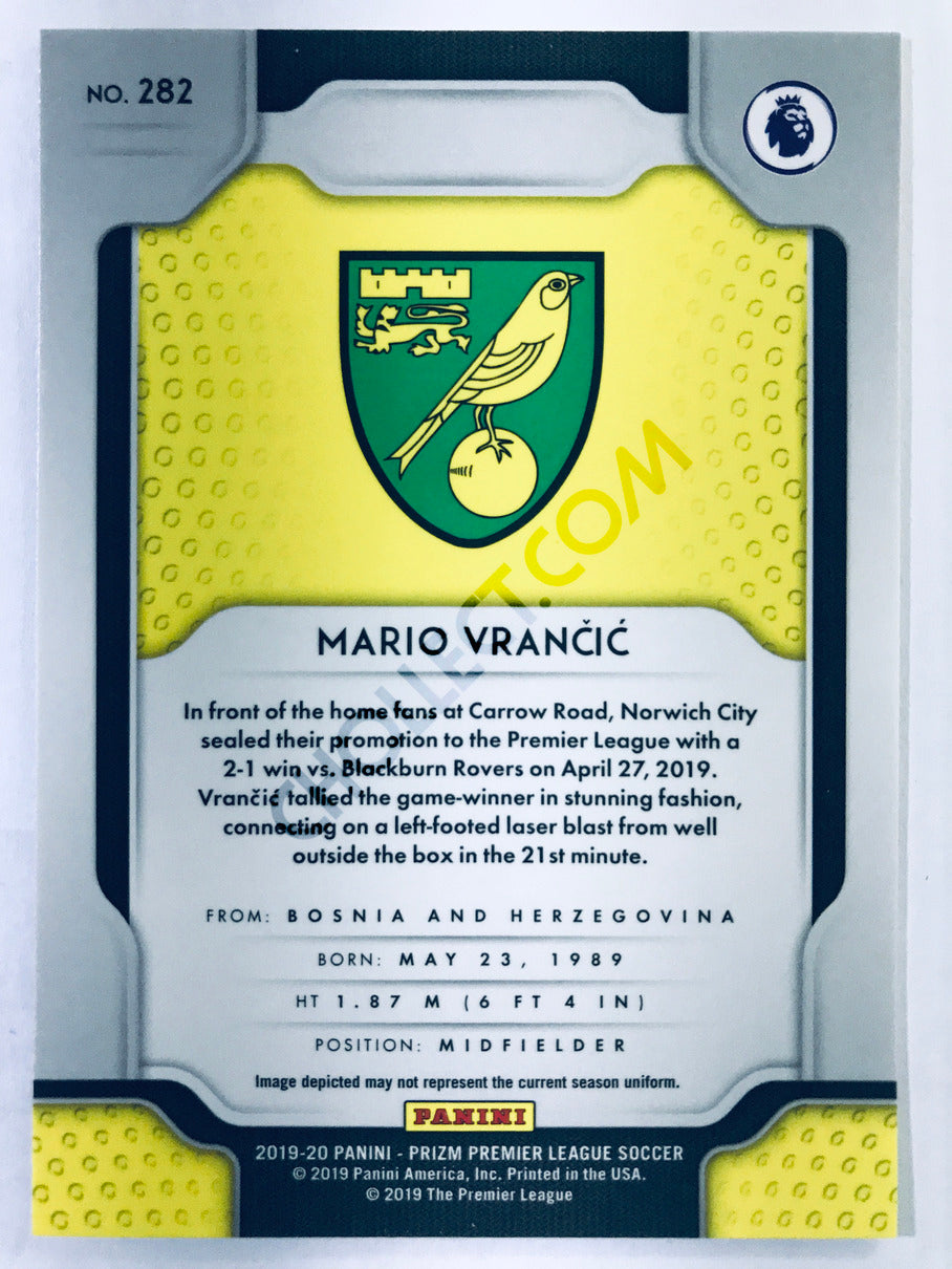 Mario Vrancic - Norwich City 2019-20 Panini Prizm Premier League #282