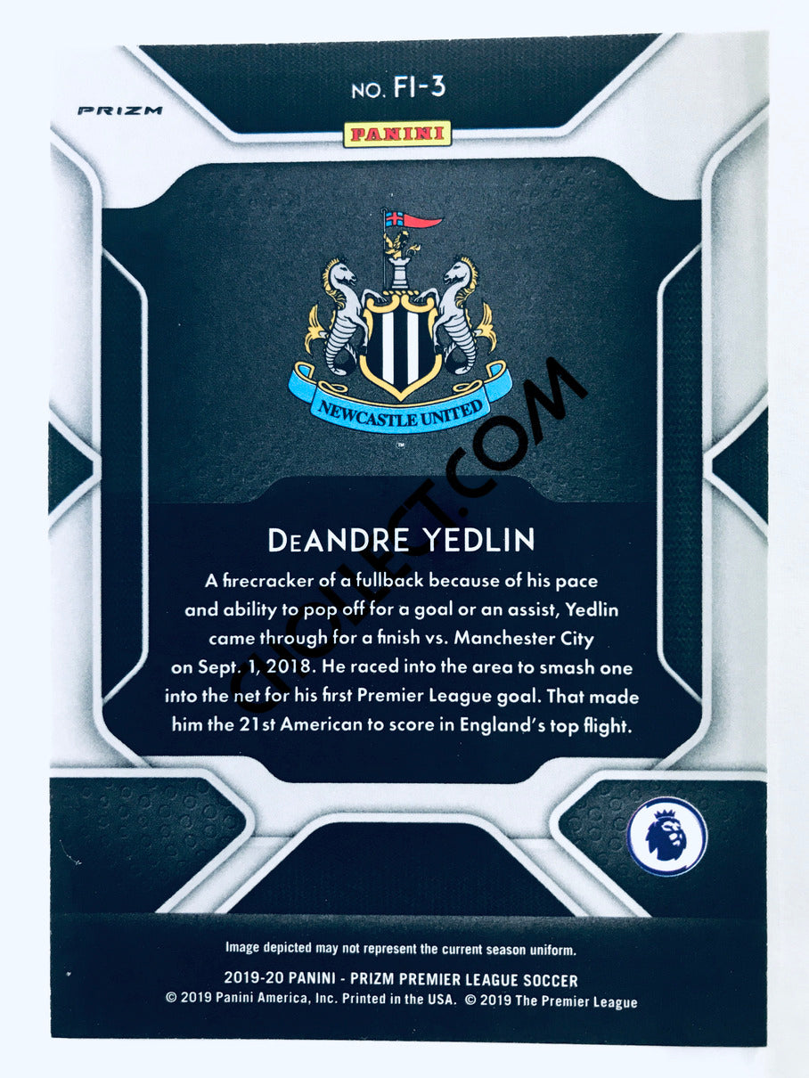 DeAndre Yedlin - Newcastle United 2019-20 Panini Prizm Premier League Fireworks Insert Hyper Parallel #3