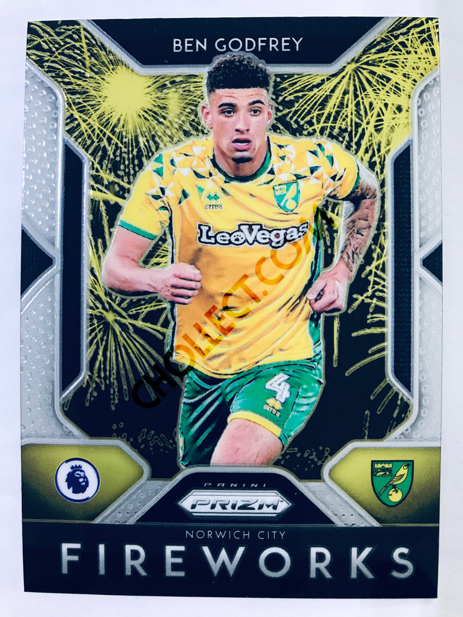 Ben Godfrey - Norwich City 2019-20 Panini Prizm Premier League Fireworks Rookie #24