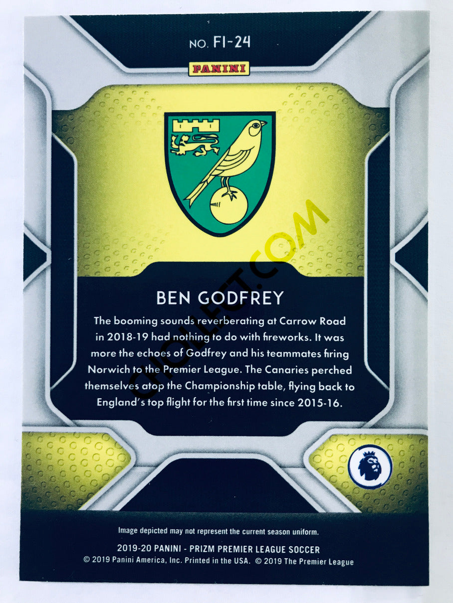 Ben Godfrey - Norwich City 2019-20 Panini Prizm Premier League Fireworks Rookie #24