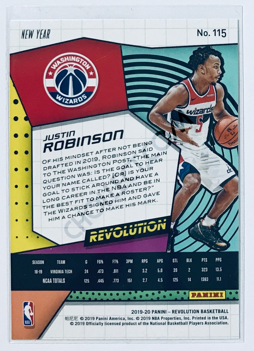 Justin Robinson - Washington Wizards 2019-20 Panini Revolution New Year Parallel RC Rookie #115