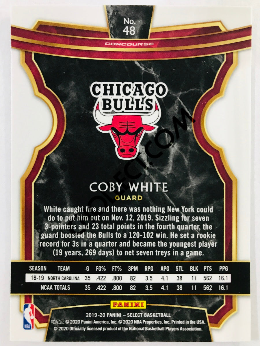 Coby White - Chicago Bulls 2019-20 Panini Select Concourse RC Rookie #48