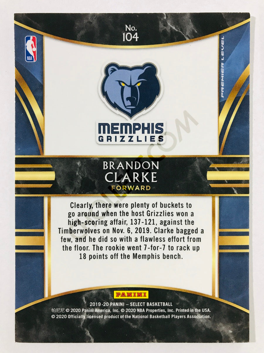 Brandon Clarke - Memphis Grizzlies 2019-20 Panini Select Premier RC Rookie #104