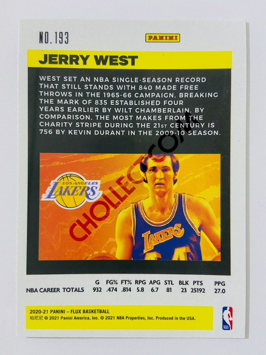 Jerry West – Los Angeles Lakers 2020-21 Panini Flux #193