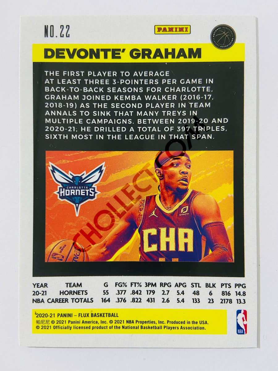 Devonte Graham – Charlotte Hornets 2020-21 Panini Flux #22