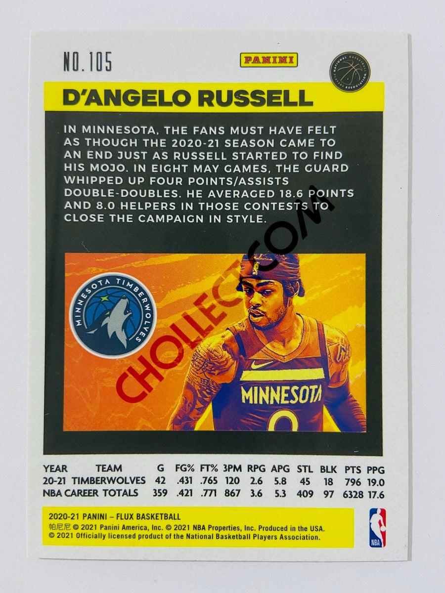 D'Angelo Rusell - Minnesota Timberwolves 2020-21 Panini Flux #105