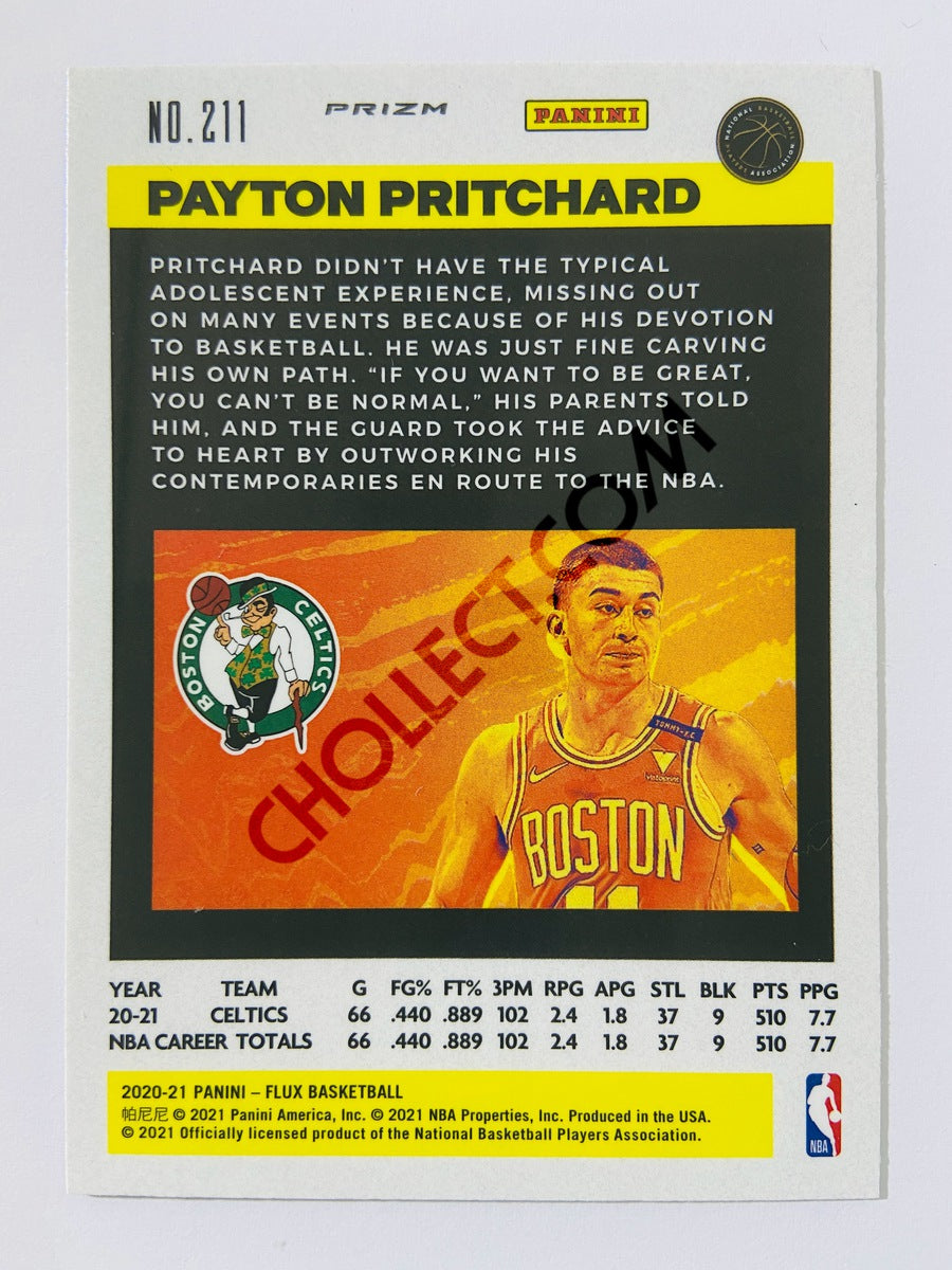 Payton Pritchard – Boston Celtics 2020-21 Panini Flux Light Blue Prizm Parallel RC Rookie #211