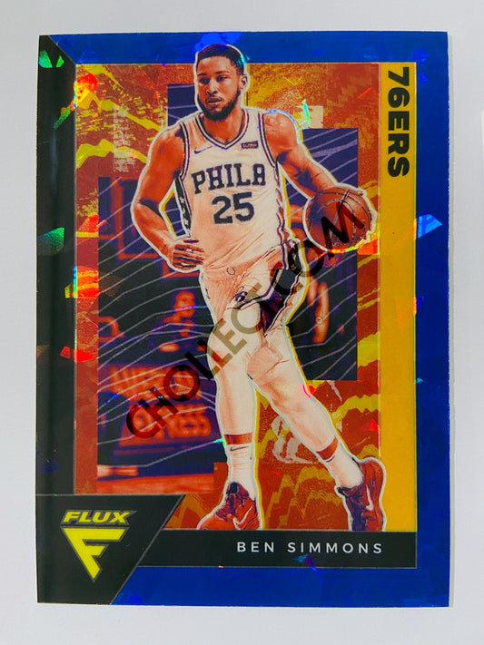 Ben Simmons – Philadelphia 76ers 2020-21 Panini Flux Cracked Ice Blue Prizm Parallel #133