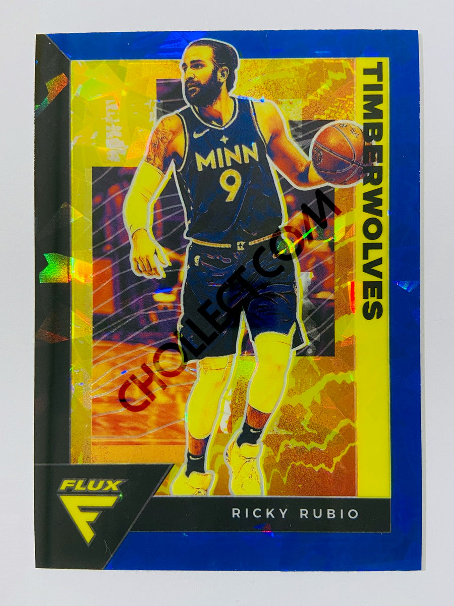 Ricky Rubio – Minnesota Timberwolves 2020-21 Panini Flux Cracked Ice Blue Prizm Parallel #106