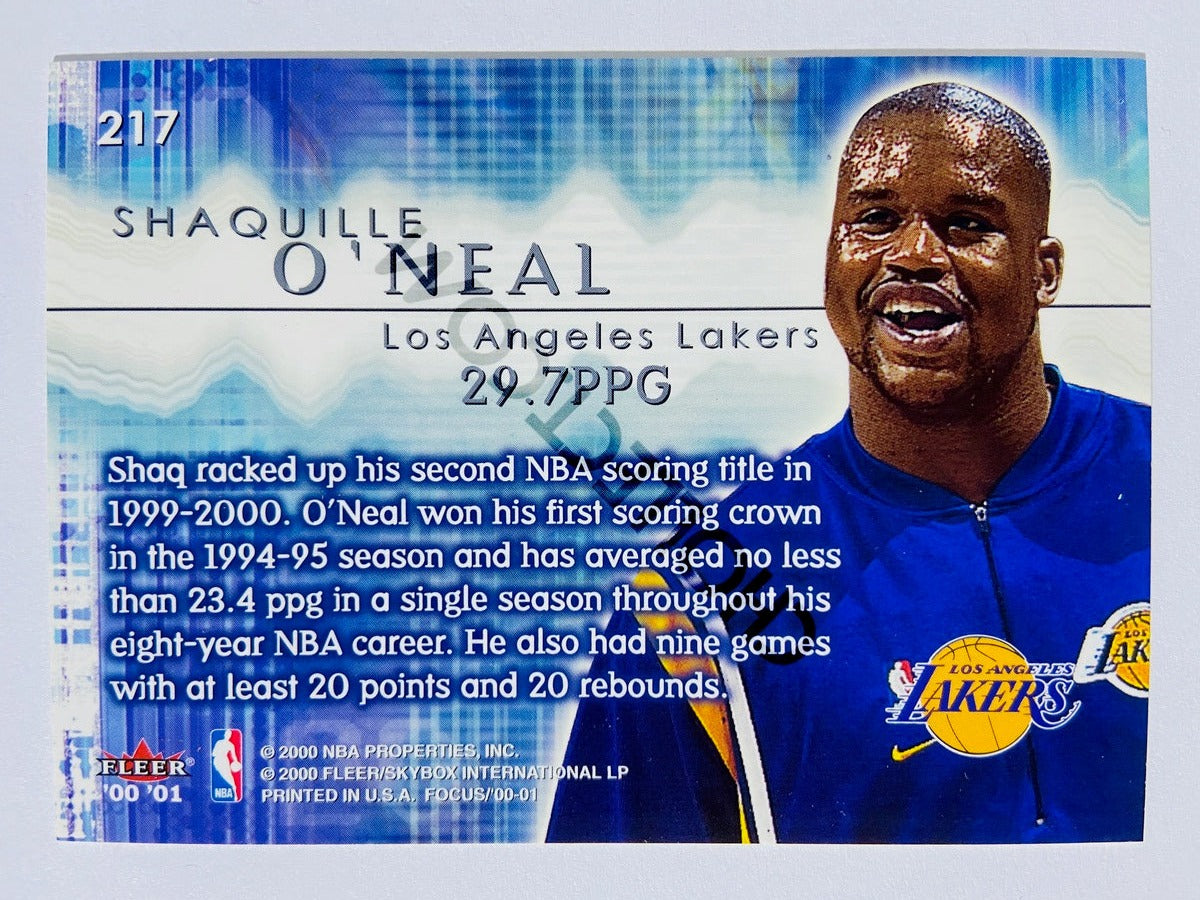 Shaquille O'Neal – Los Angeles Lakers 2000-01 Fleer Focus 20-20 #217