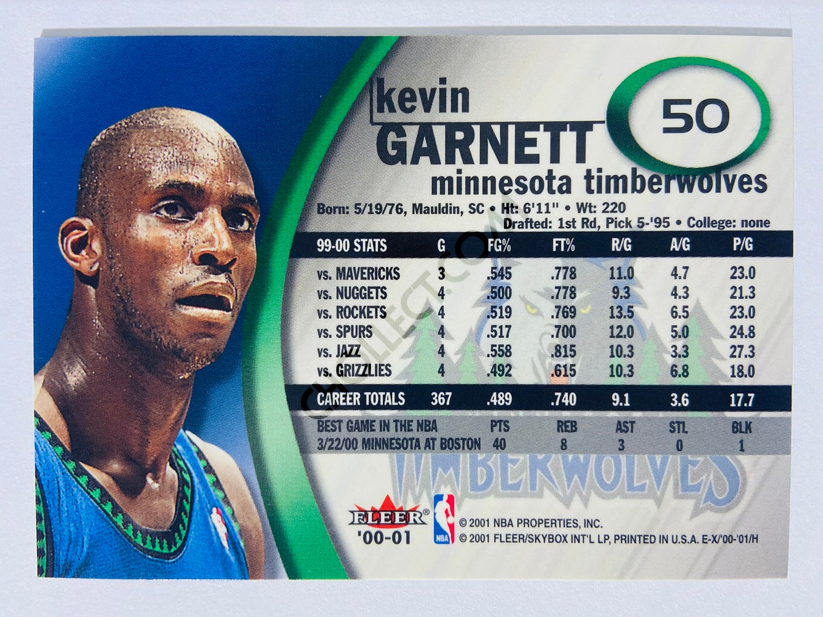 Kevin Garnett - Minnesota Timberwolves 2000 Fleer E-X #50