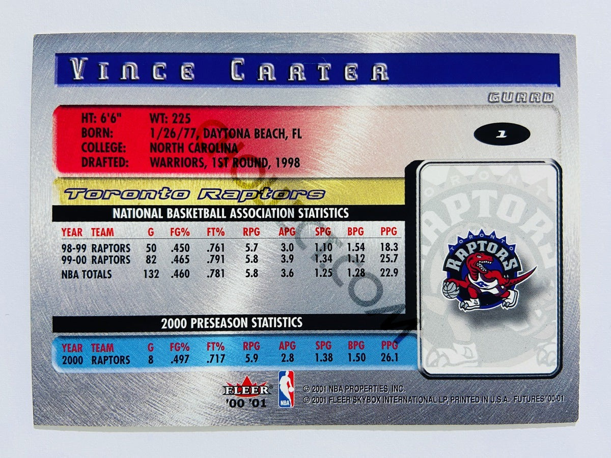 Vince Carter – Toronto Raptors 2000-01 Fleer Future #1