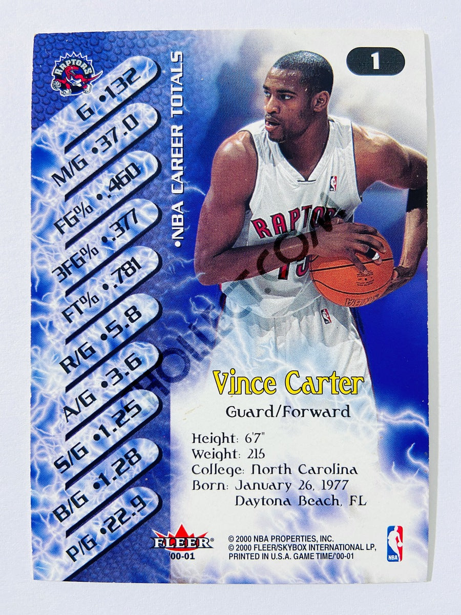 Vince Carter – Toronto Raptors 2000-01 Fleer Game Time #1