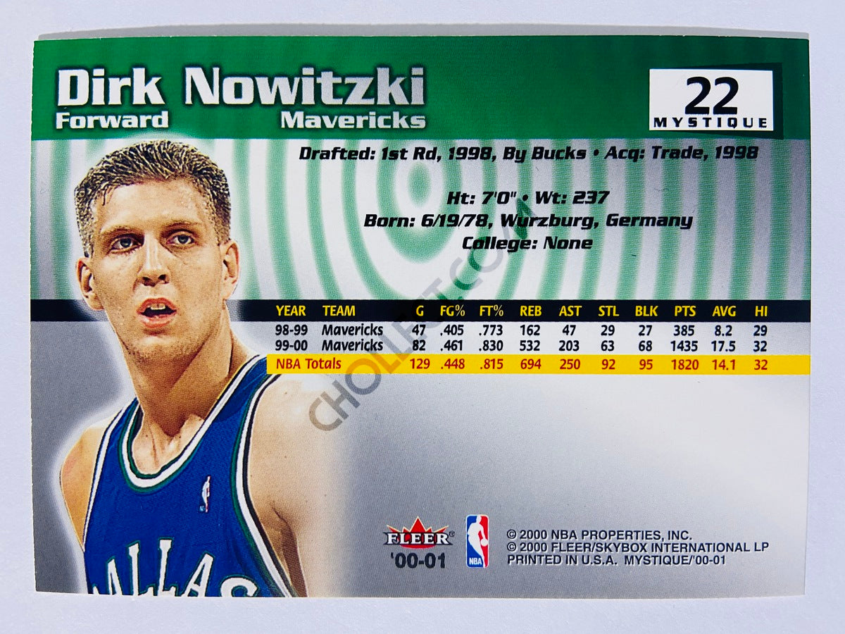 Dirk Nowitzki - Dallas Mavericks 2000-01 Fleer Mystique #22