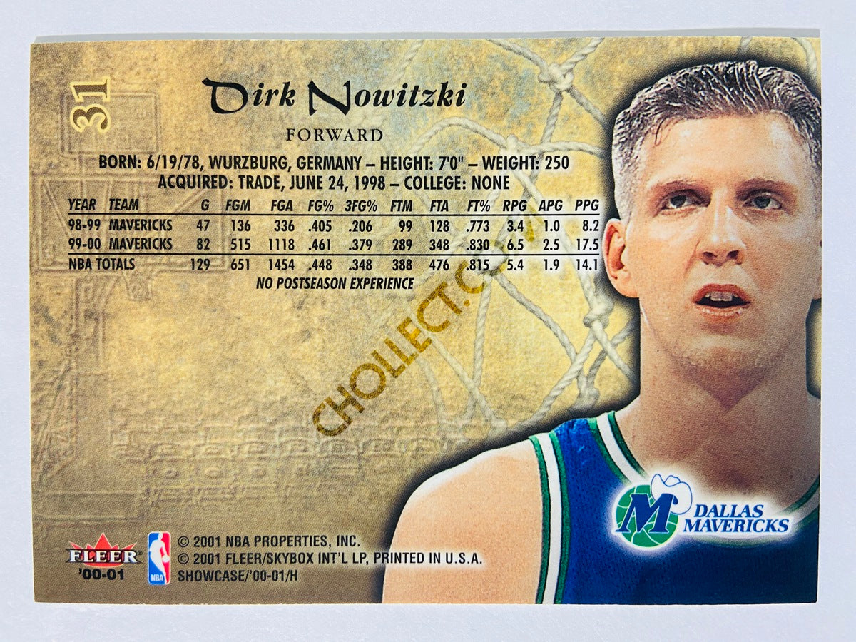 Dirk Nowitzki - Dallas Mavericks 2000-01 Fleer Showcase #31