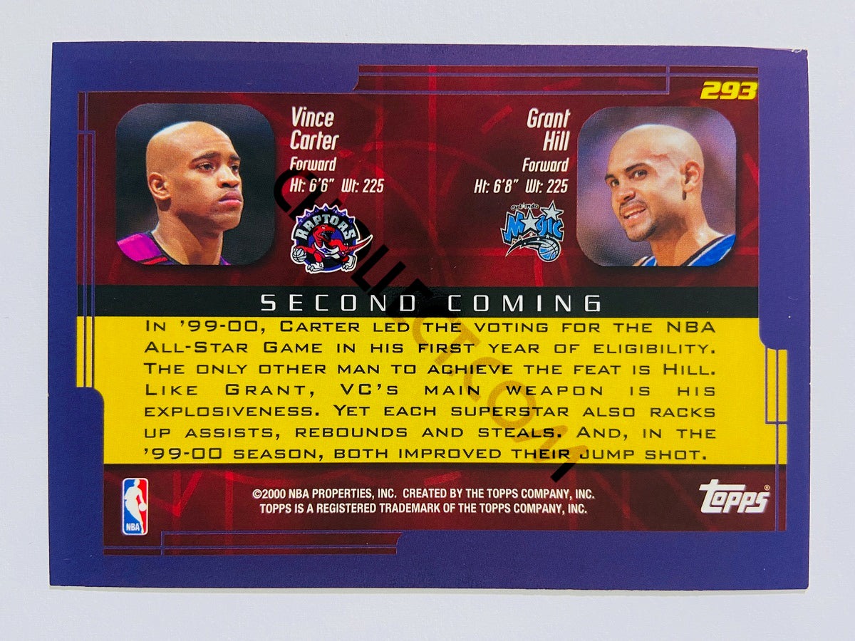 Vince Carter – Toronto Raptors / Grant Hill – Orlando Magic 2000-01 Topps Second Coming #293