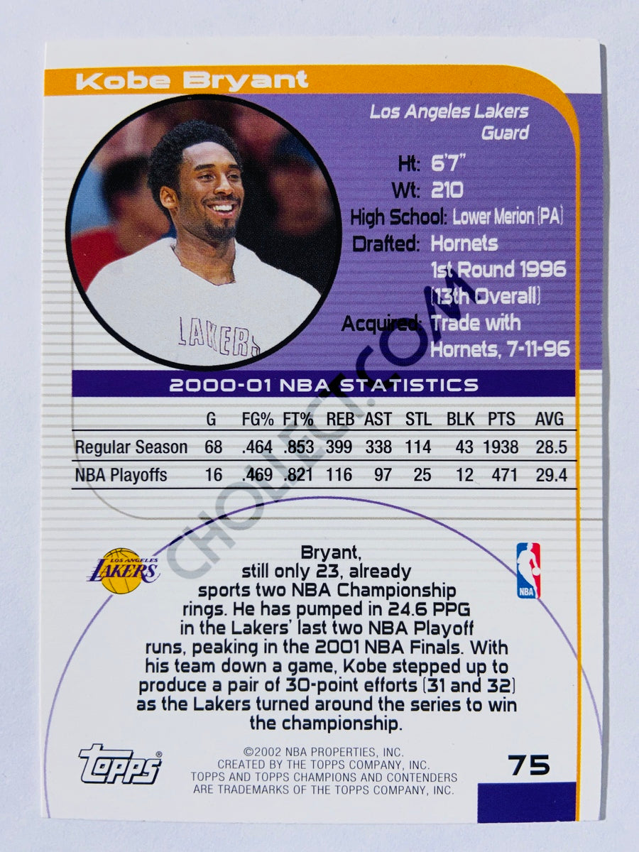 Kobe Bryant - Los Angeles Lakers 2002 Topps TCC 2002 Playoff Bound #75