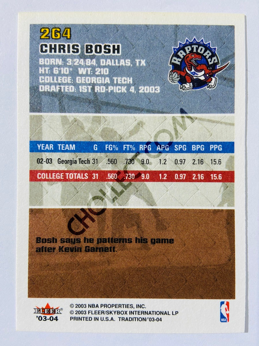 Chris Bosh - Toronto Raptors 2003-04 Fleer Tradition Rookie #264