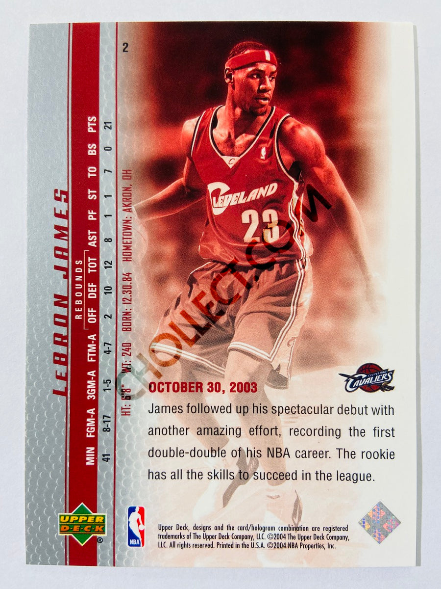 LeBron James - Cleveland Cavaliers 2003-04 Upper Deck Phenomenal Beginning Rookie Card #2