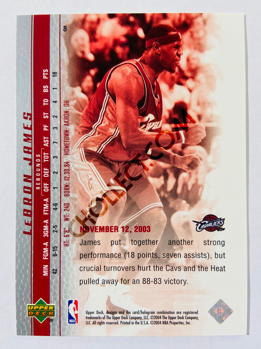 LeBron James - Cleveland Cavaliers 2003-04 Upper Deck Phenomenal Beginning Rookie Card #8