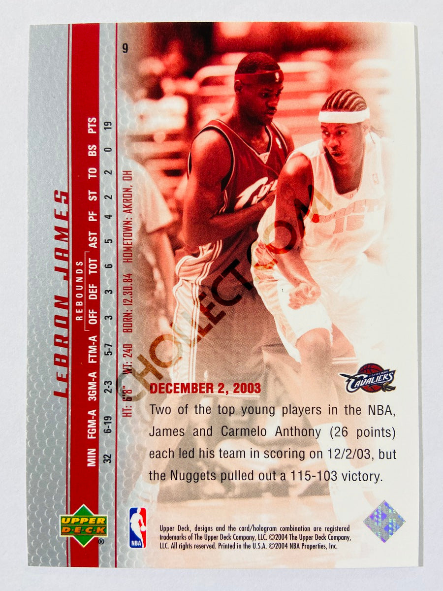 LeBron James - Cleveland Cavaliers 2003-04 Upper Deck Phenomenal Beginning Rookie Card #9