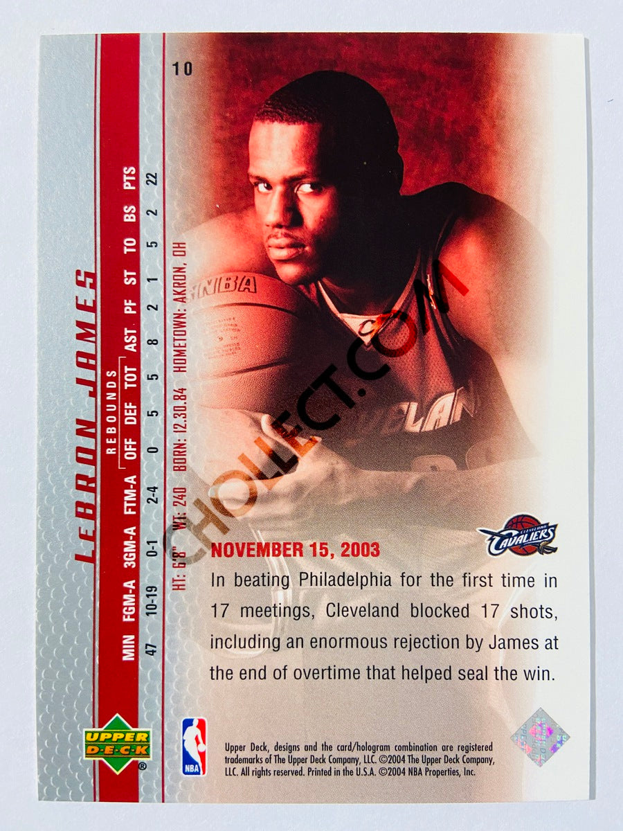 LeBron James - Cleveland Cavaliers 2003-04 Upper Deck Phenomenal Beginning Rookie Card #10