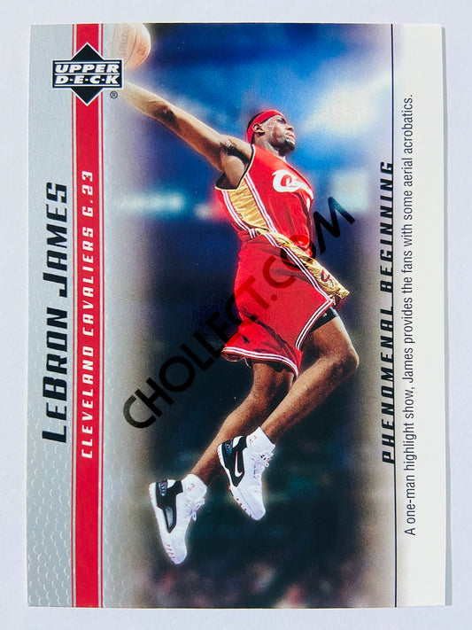 LeBron James - Cleveland Cavaliers 2003-04 Upper Deck Phenomenal Beginning Rookie Card #13