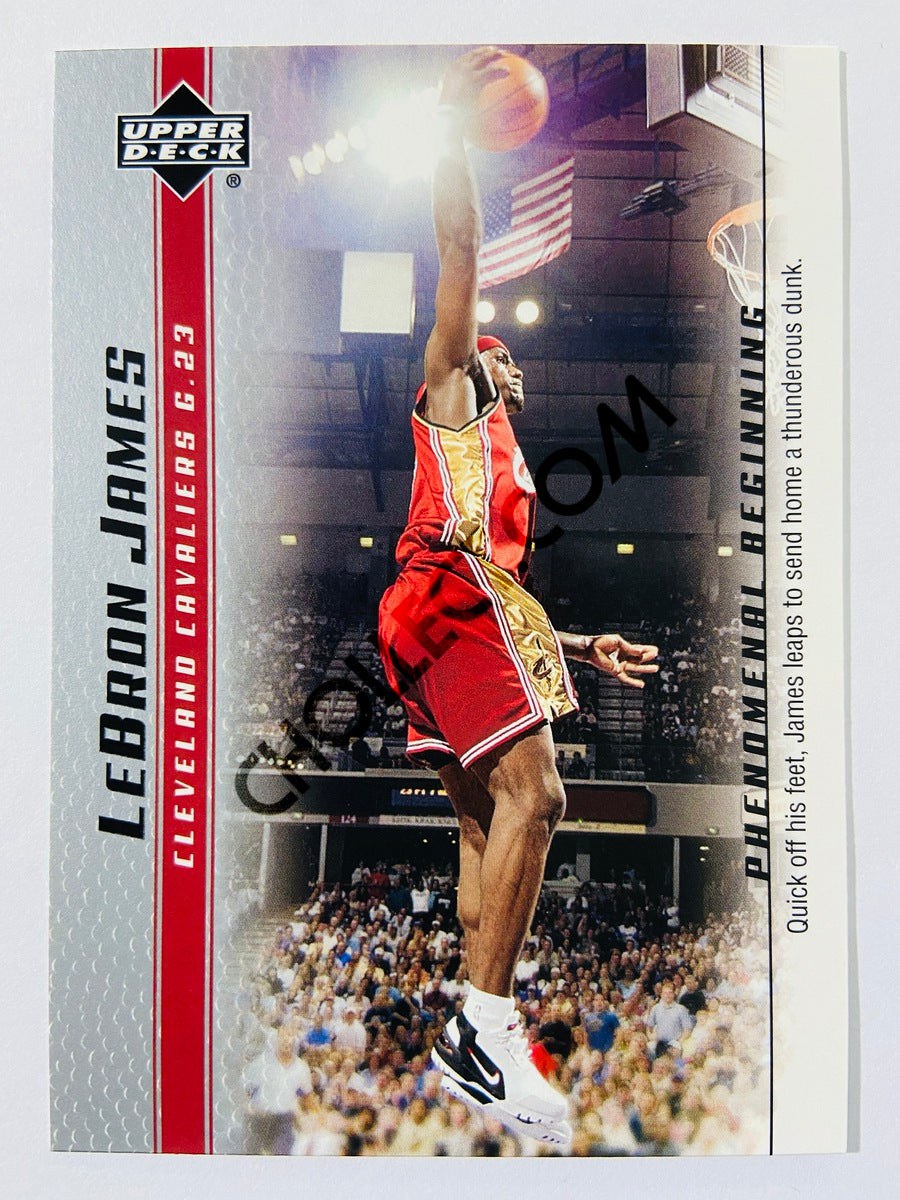 LeBron James - Cleveland Cavaliers 2003-04 Upper Deck Phenomenal Beginning Rookie Card #18