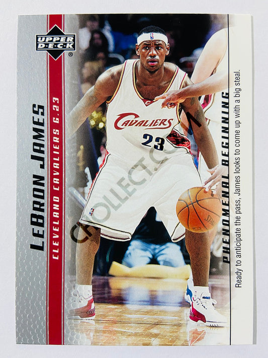 LeBron James - Cleveland Cavaliers 2003-04 Upper Deck Phenomenal Beginning Rookie Card #19