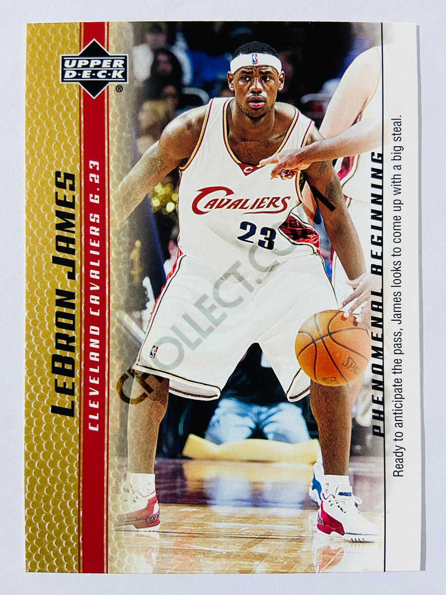 LeBron James - Cleveland Cavaliers 2003-04 Upper Deck Phenomenal Beginning Gold Rookie Card #19