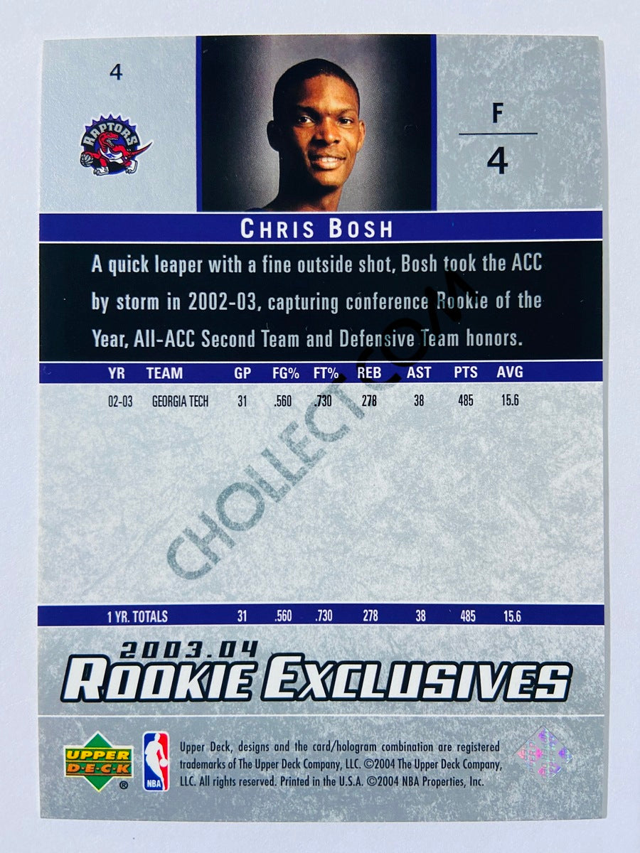 Chris Bosh - Toronto Raptors 2003-04 Upper Deck Rookie Exclusive Star Rookie #4