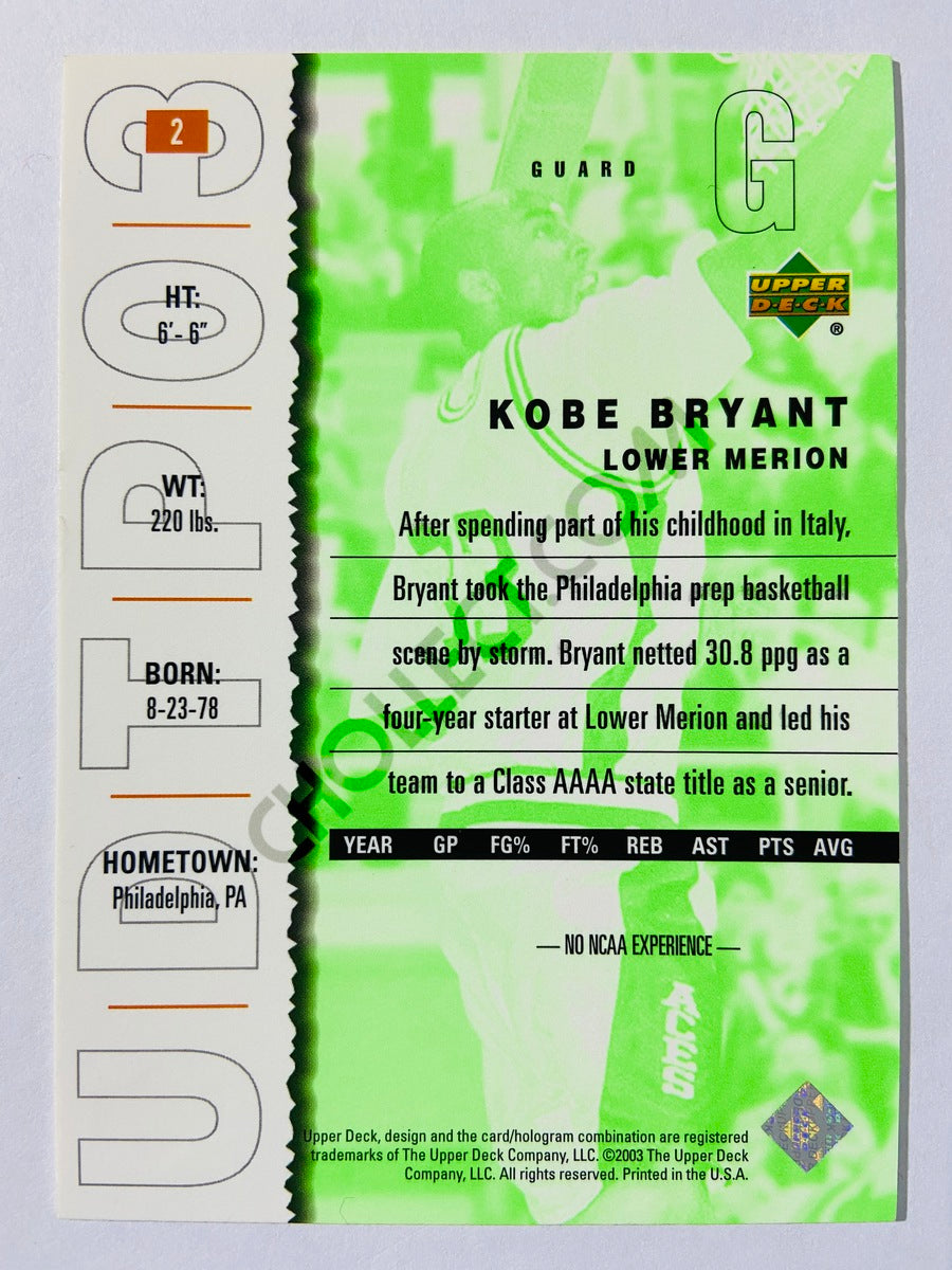 Kobe Bryant - Lower Merion 2003 Upper Deck Top Prospects #2