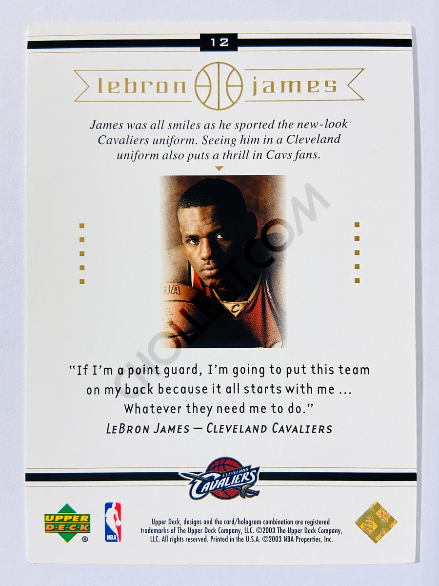 LeBron James - Cleveland Cavaliers 2003 Upper Deck Willing and Able Rookie Card #12