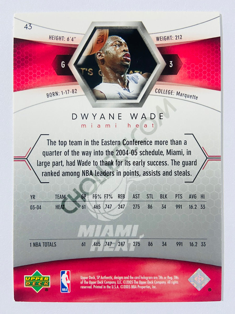 Dwyane Wade - Miami Heat 2004-05 Upper Deck SP Authentic #43