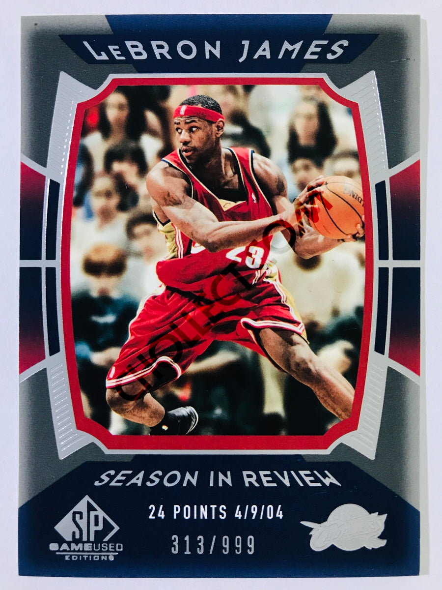 LeBron James - Cleveland Cavaliers 2004 Upper Deck SP Game Used Edition Season in Review #133 313/999