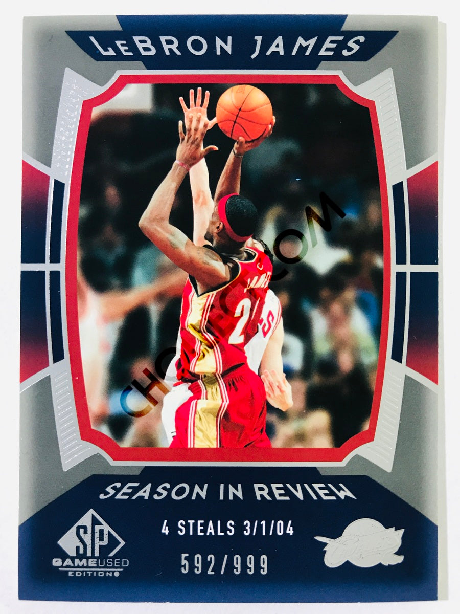 LeBron James - Cleveland Cavaliers 2004 Upper Deck SP Game Used Edition Season in Review #144 592/999