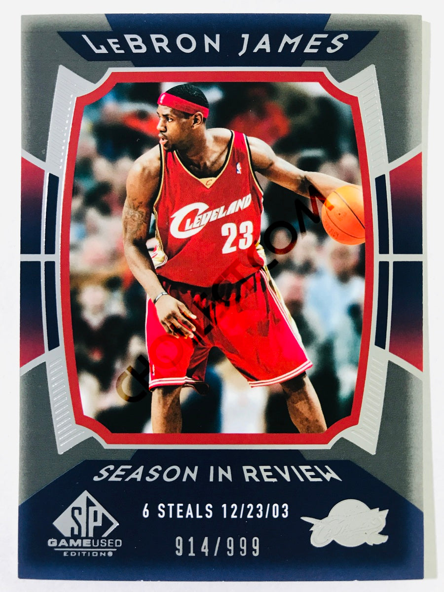 LeBron James - Cleveland Cavaliers 2004 Upper Deck SP Game Used Edition Season in Review #145 914/999