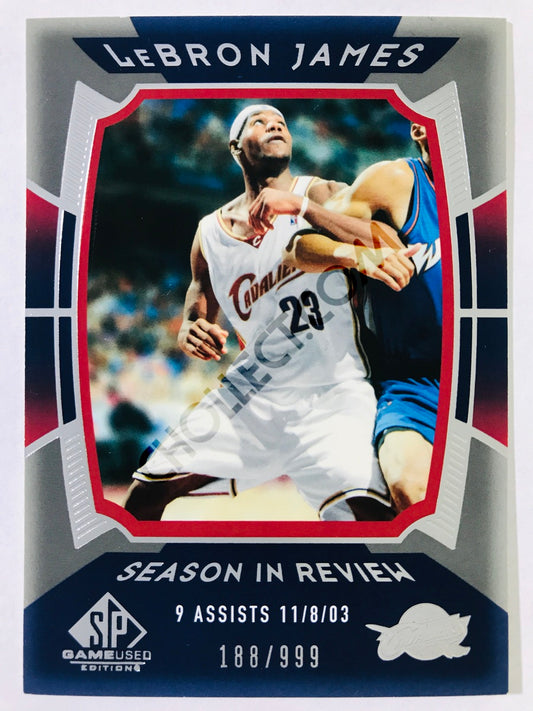 LeBron James - Cleveland Cavaliers 2004 Upper Deck SP Game Used Edition Season in Review #150 188/999