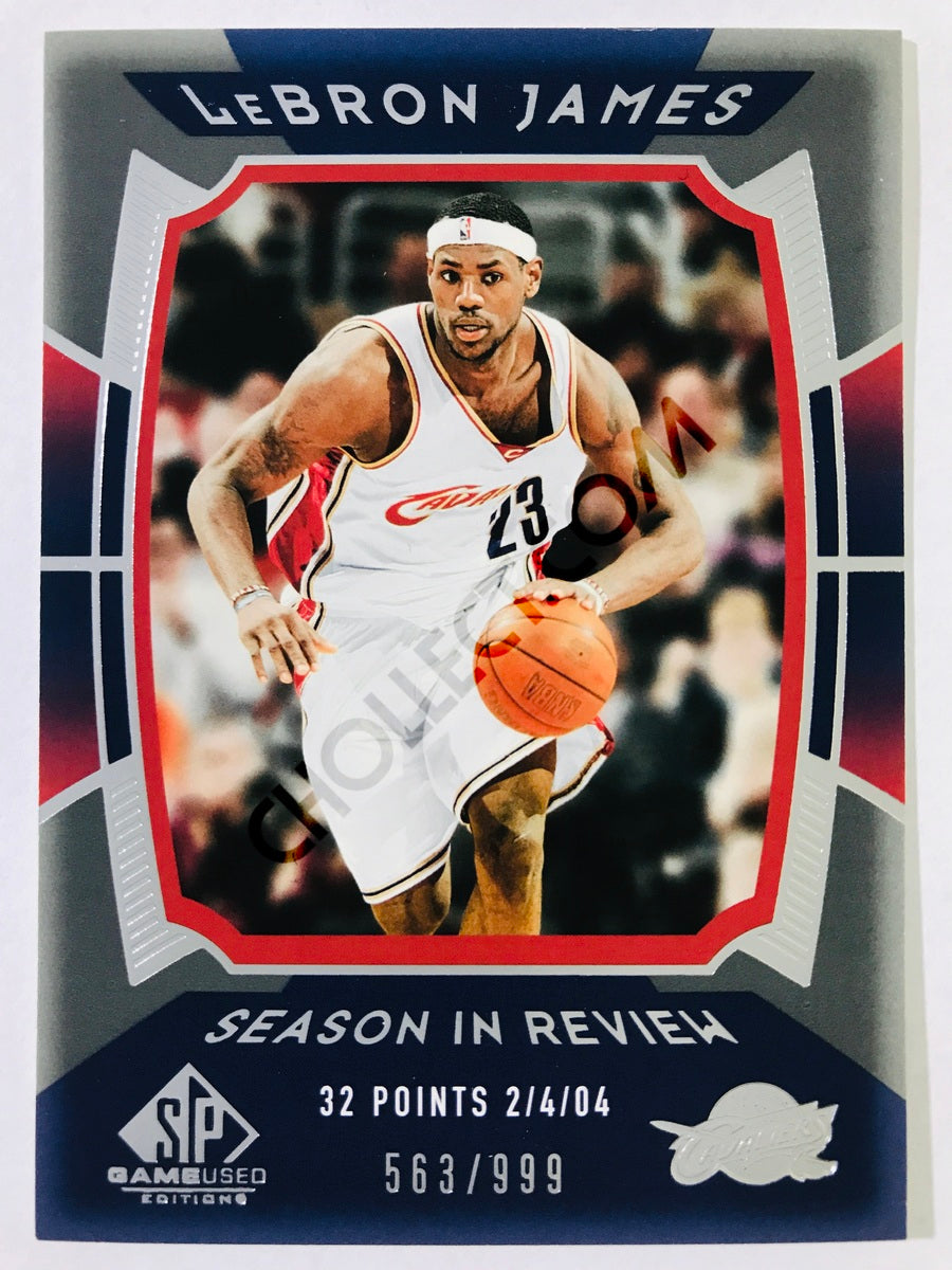 LeBron James - Cleveland Cavaliers 2004 Upper Deck SP Game Used Edition Season in Review #153 563/999